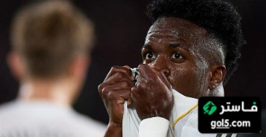 صورة رد فعل ألونسو على هدف فينيسيوس